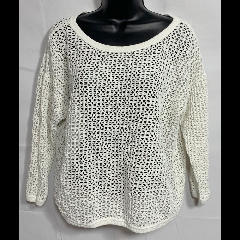 European Club Vintage White Sweater Small